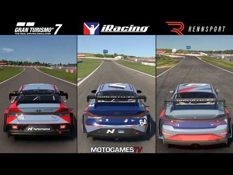 Gran Turismo 7 vs iRacing vs Rennsport - Hyundai Elantra TCR at Nurburgring Grand Prix