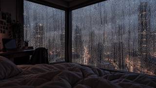 🌧️ Um cochilo perfeito em uma fim de tarde fria | Chuva na janela para um sono profundo