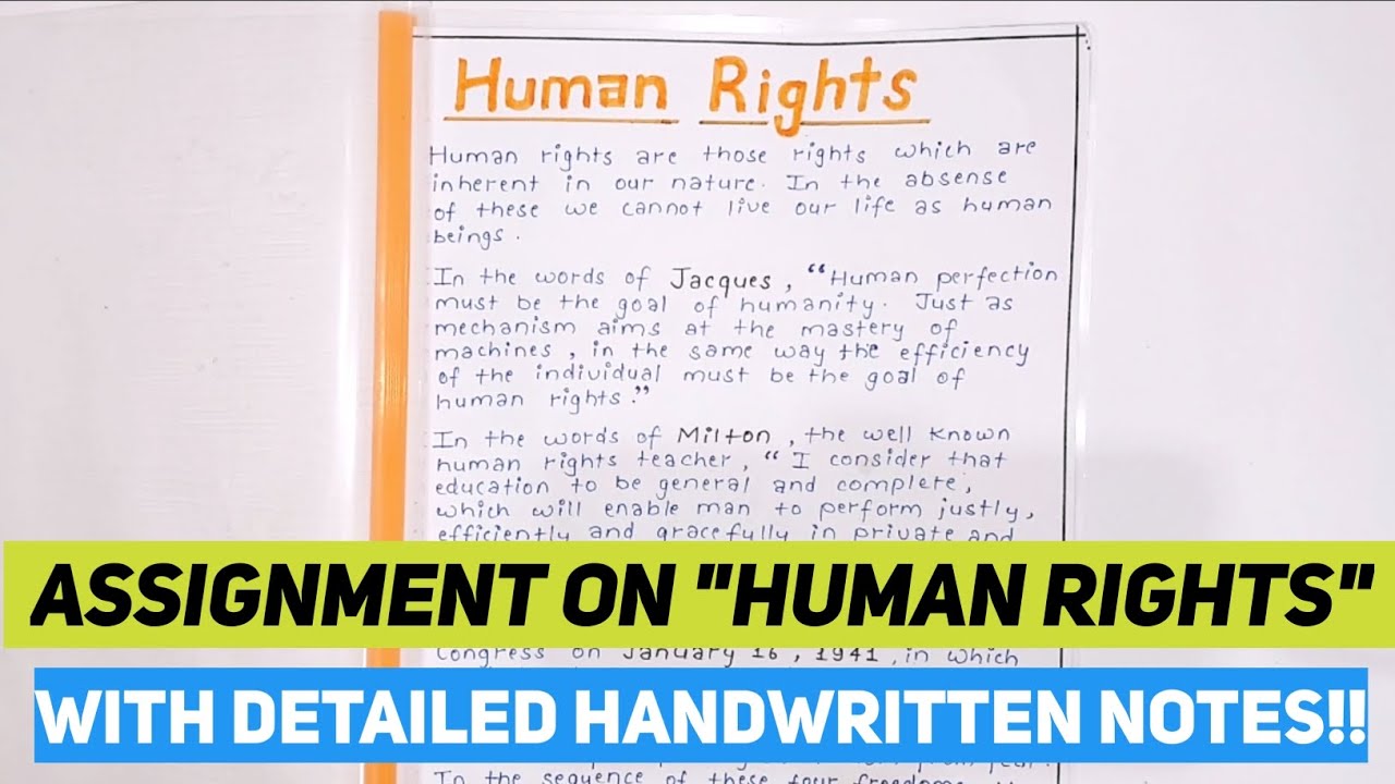 assignment on human rights | project on human rights day