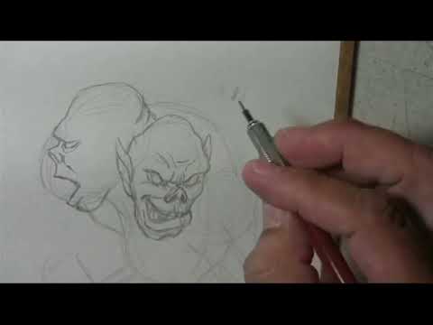 Drawing AD&D Monsters - Ettin #art #artist #fantasy #livestream