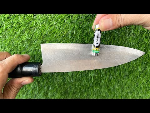 As Sharp as a Razor in 5 Minutes. The Secret to Sharpening Knives with a Battery ✨