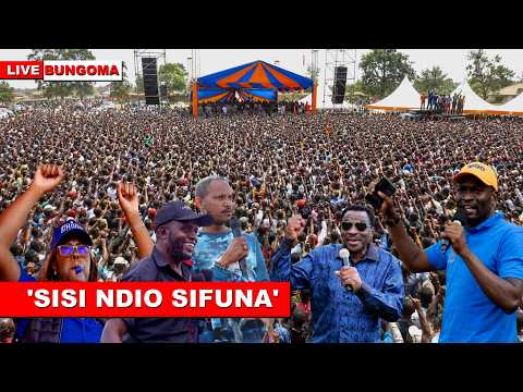 LIVE: Sifuna, Babu Owino, James Orengo and other Linda Mwananchi Leaders Mega Rally in Bungoma!