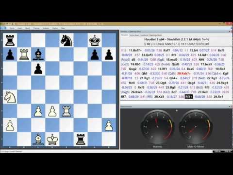 Houdini 3 x64 vs Stockfish 2.3.1 x64, LTC Chess Match Game 27 of 96