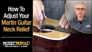 Video thumbnail for How To Measure Neck Relief & Adjust the Truss Rod on a MARTIN Guitar by MusicNomad Equipment Care