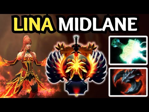 🔥 LINA MIDLANE DISGUSTING DAMAGE BUILD 🔥 DOTA 2