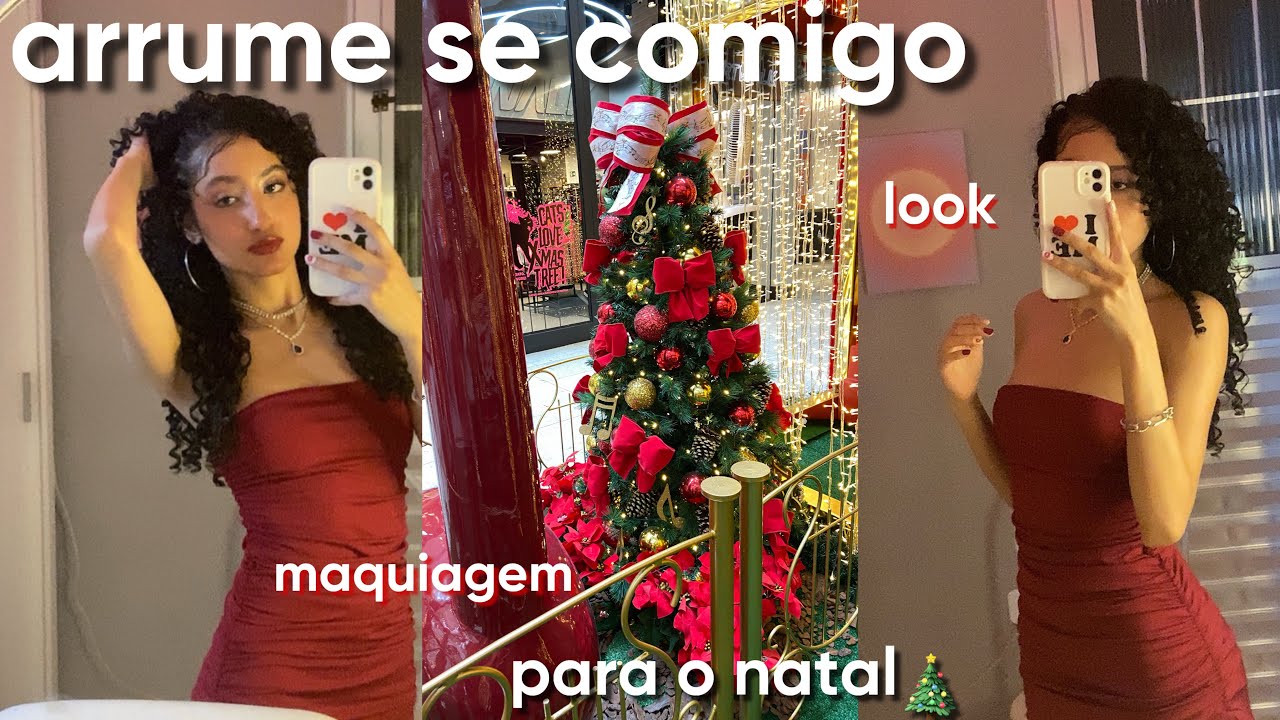 arrume se comigo completo para o natal🎄| cabelo, make, look💋💋