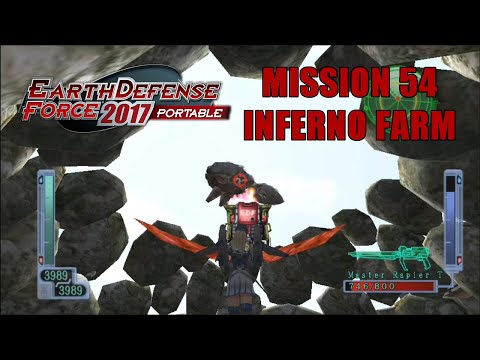 Earth Defense Force 2017 Portable (2017p) | Mission 54 Inferno Weapon and Armor Farming | Pale Wing