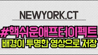 #핵쉬운애프터이펙트 손실없이 배경이 투명한 영상으로 저장 + 프리미어에 영상 입히기(With Animation Codec)