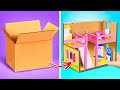Barbie House Makeover 🪑✂️ Cute Ideas For Doll's Houses From Cardboard