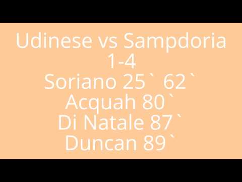 Udinese vs Sampdoria 1-4 ALL GOALS