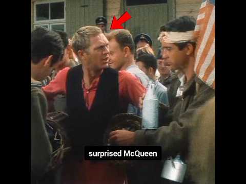 Unplanned Dialogue: Steve McQueen's Authentic Reaction in The Great Escape - #shorts #short
