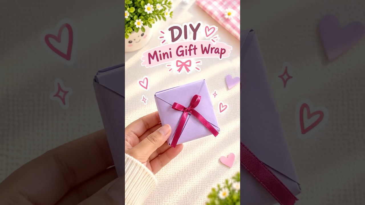 DIY Mini gift wrap idea🎀✨|Easy&Handmade|It’s me Hana|#diy#craft#shorts