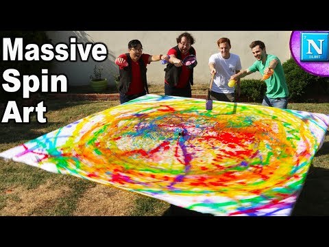 Making MASSIVE Spin Art Paintings  | Nickipedia