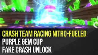 Crash Team Racing Nitro-Fueled - Purple Gem Cup and Fake Crash Unlock