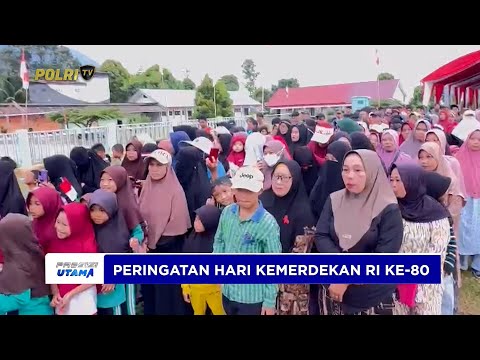 KAOPS MADAGO RAYA LEPAS RATUSAN PESERTA JALAN SEHAT MERIAHKAN HUT KE-80 RI