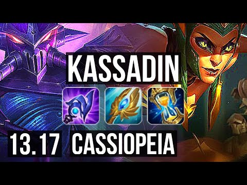 KASSADIN vs CASSIOPEIA (MID) | 2.1M mastery, 6 solo kills, 1000+ games | EUW Diamond | 13.17