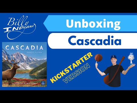 Cascadia Board Game Unboxing (Kickstarter version from AEG and Flatout Games)