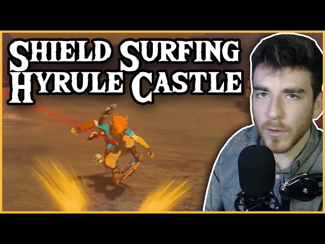 Can you Shield Surf Down ALL of Hyrule Castle? | Breath of the Wild