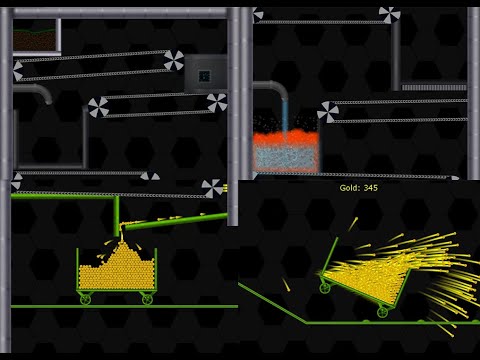 The Gold Factory | Cart Transport Survival Race | Algodoo Marble Race