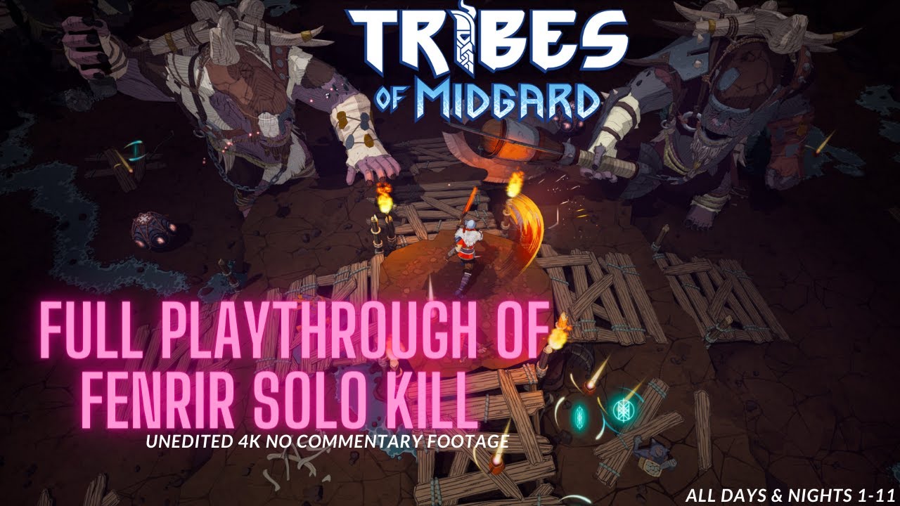 Full Playthrough of Fenrir solo kill | Tribes of Midgard (4K No commentary) - YouTube