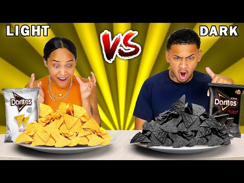 LIGHT VS DARK FOOD CHALLENGE!