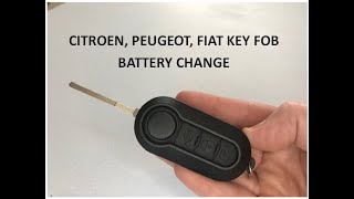 Citroen, Peugeot, Fiat How To Change The Key Fob Battery