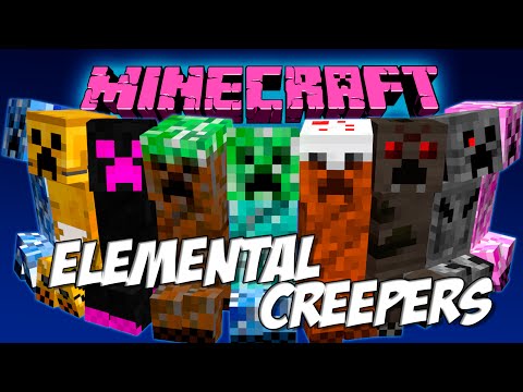 ELEMENTAL CREEPERS MOD MINECRAFT 1.9 Y 1.7.10 ESPAÑOL | Creepers elementales y randoms