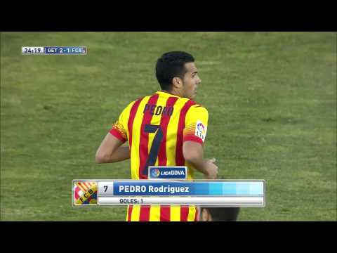 Gol de Pedro (2-1) en el Getafe CF - FC Barcelona - HD