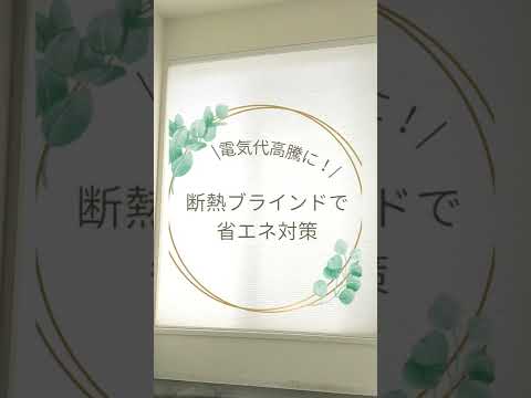 ハニカムブラインド《ハニカムaSsu》 断熱ブラインドで省エネ対策