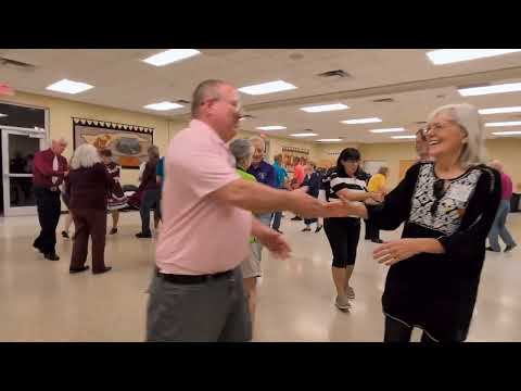 Square dancing with the Sprosty Twins calling at West County Spinners in Creve Coeur, MO 10/6/25.