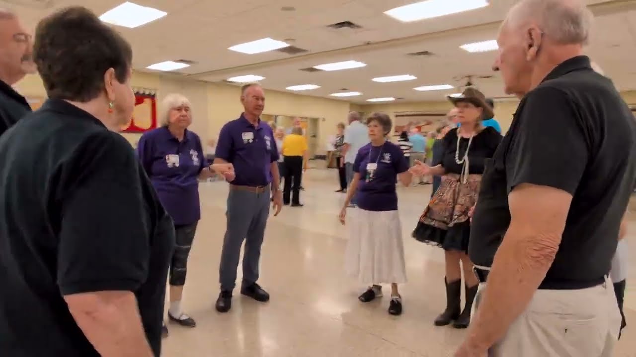 Square dancing with the Sprosty Twins calling at West County Spinners Square Dance Club in Creve Coeur, MO.