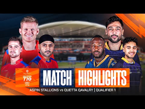 2025 Abu Dhabi T10 I Match 29 Highlights: Qualifier 1 Quetta Qavalry vs Aspin Stallions | Season 9