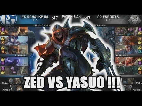 "S04 Nukeduck" - Zed vs "G2 Perkz Yasuo" - Mid - S04 VS G2 Highlights - 2018 EU LCS Summer W6D2