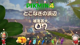 ＃07 「被害甚大。」 ピクミン４/pikmin4  とこなぎの浜辺/夜の探索 探索22日目～26日目