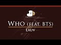 Lauv - Who (feat. BTS) - HIGHER Key (Piano Karaoke Instrumental)