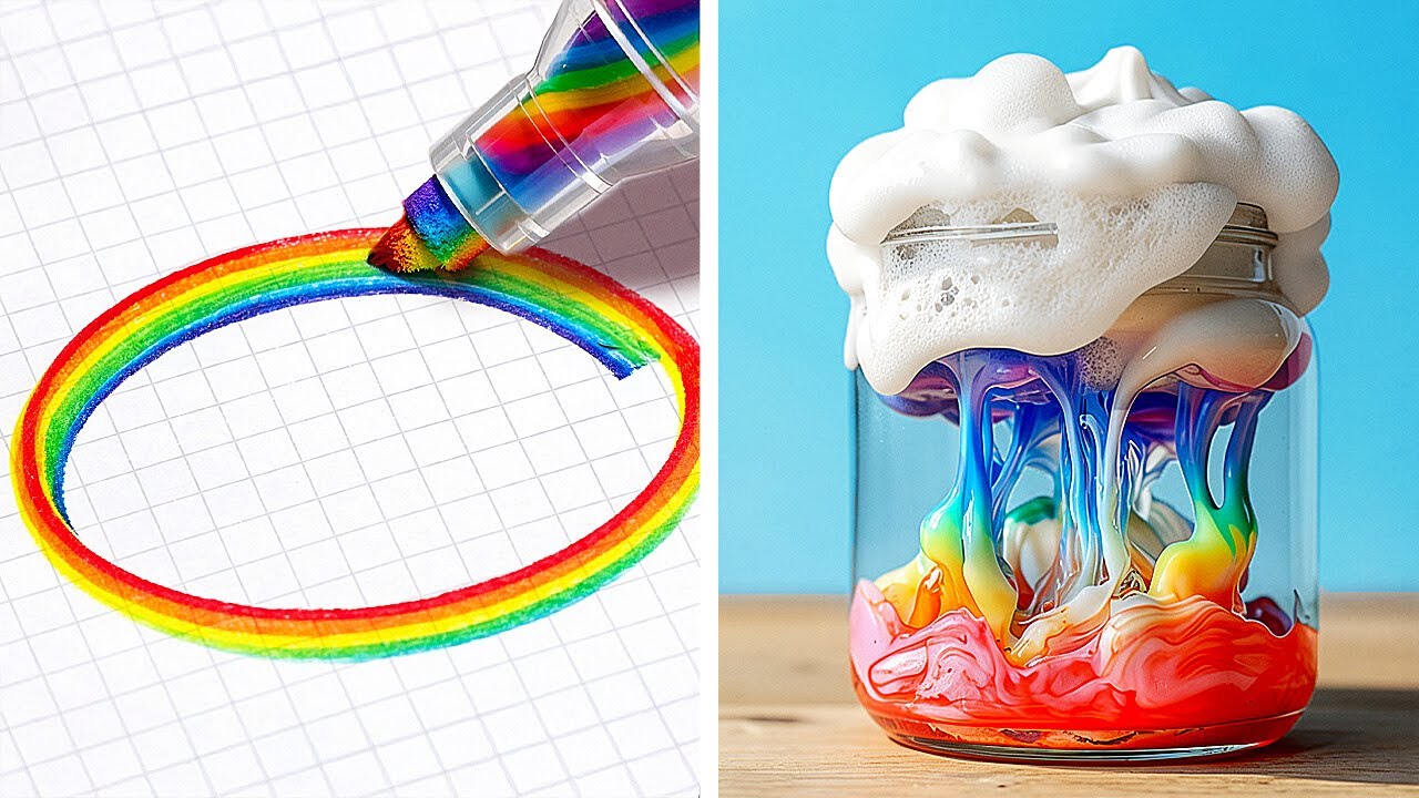 🌈 CUTE RAINBOW SCHOOL CRAFTS Anyone Can Make!