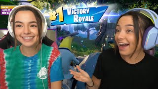 Winning in Fortnite! with Aaron Burriss and Ryan Abe! - Merrell Twins Live