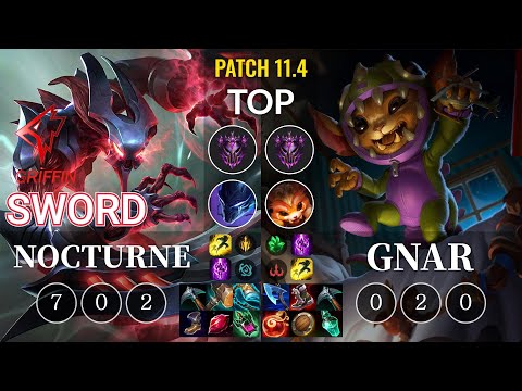 GRF Sword Nocturne vs Gnar Top - KR Patch 11.4