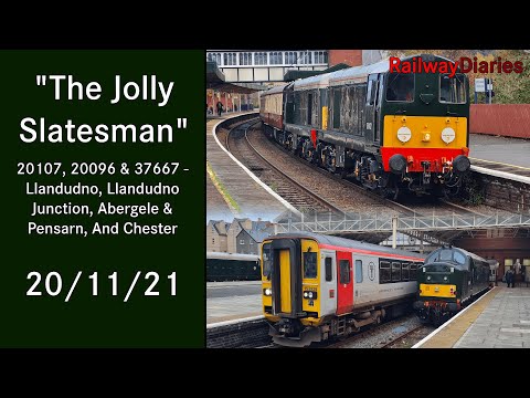 "The Jolly Slatesman" - 20107, 20096 & 37667 around the North Wales Coast | 20/11/21