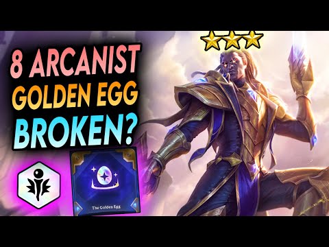 8 ARCANIST +  GOLDEN EGG = FREE WIN? - BEST Beginners Meta Ranked Strategy Build Patch 12.9