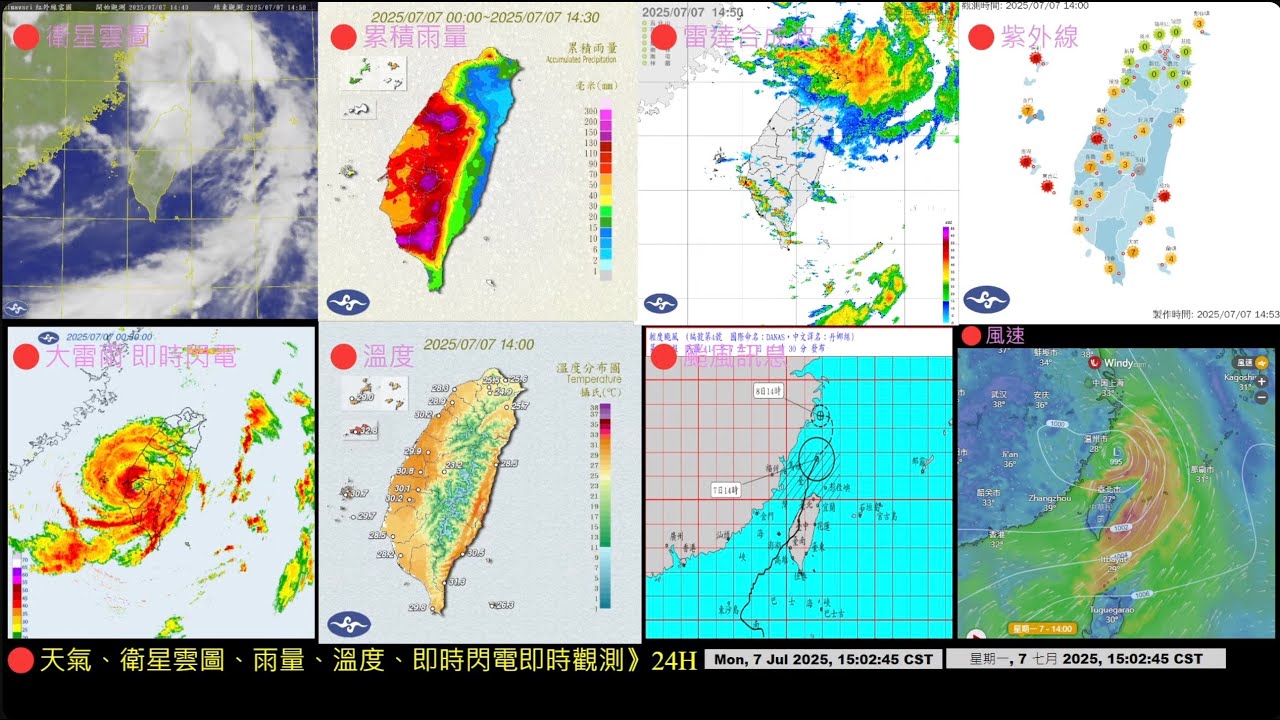 LiveⒼ01天氣、雨量、溫度即時觀測》 #衛星雲圖 #累積雨量 #雷達合成波 #紫外線 #即時閃電 #溫度 Love Song 🅣ⓁⓈ204