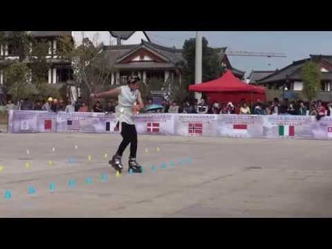 2014 Wuyishan International Roller Skating Open Classic Slalom Junior Women 2nd Place Chiu Yin Hsuan