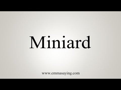 How To Say Miniard