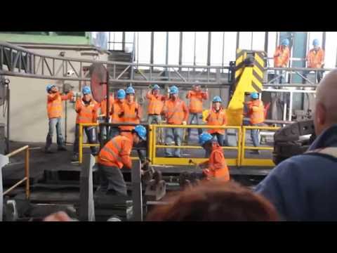 Visita allo stabilimento della Cogne acciai speciali per il centenario