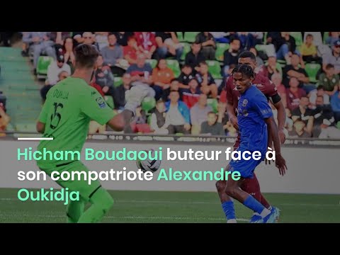 Hicham Boudaoui buteur face à son compatriote Alexandre Oukidja