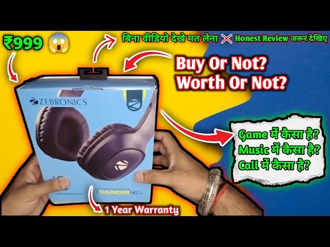 Thumbnail for Zebronics Thunder Neo Wireless Over Ear Headphone Unboxing & Review🔥| Best Headphones 2025⚡