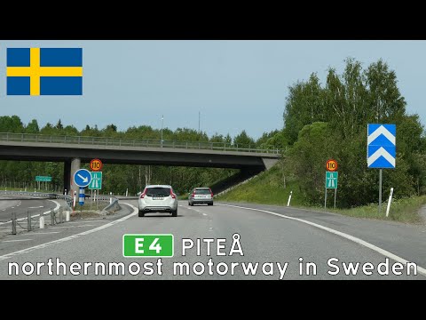 E4 at Piteå in Northern Sweden