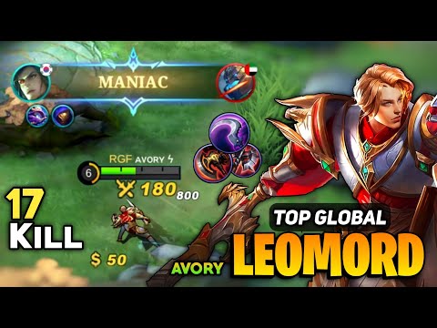 MANIAC! Avory Leomord Offlane Monster [ Top Global Leomord Best Build ] - Mobile Legends