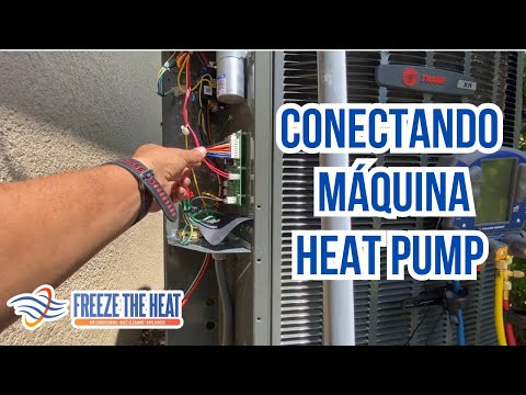 How to connect a heat pump to the condenser and thermostat #heatpump #trane
