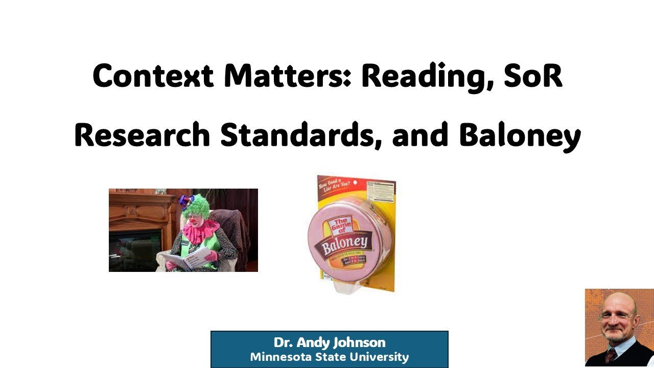 Webinar: Louisa Moats, SoR Research Standards, and Baloney